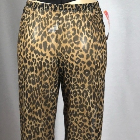 Zuliana Animal Print Mesh Pants Size M/L Made In USA New With Tags - Picture 4 of 4